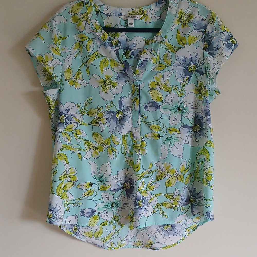 Croft & Barrow Floral Print Women's Top Size Large